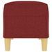 Banc Rouge bordeaux 100x35x41 cm Tissu - Photo n°4