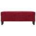 Banc Rouge bordeaux 100x35x41 cm Velours - Photo n°3