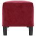 Banc Rouge bordeaux 100x35x41 cm Velours - Photo n°4