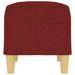 Banc Rouge bordeaux 70x35x41 cm Tissu - Photo n°4