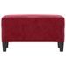 Banc Rouge bordeaux 70x35x41 cm Velours - Photo n°3