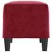 Banc Rouge bordeaux 70x35x41 cm Velours - Photo n°4