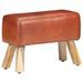 Banc saut de cheval 58cm Marron Cuir véritable et bois manguier - Photo n°8