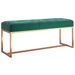 Banc Vert foncé 110x36x45 cm Velours - Photo n°1