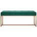 Banc Vert foncé 110x36x45 cm Velours - Photo n°3