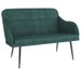 Banc Vert foncé 110x76x80 cm Velours - Photo n°1