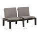 Bancs de salon de jardin avec coussins 2 pcs Plastique Gris - Photo n°9