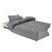 Banquette Clic-clac tissu 130x190 cm matelas Starflex 13 cm avec rangement Folken - Photo n°7