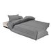 Banquette Clic-clac tissu 130x190 cm matelas Starflex 13 cm avec rangement Folken - Photo n°7