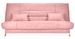 Banquette Clic-clac tissu 130x190 cm matelas Starflex 13 cm avec rangement Malax - Photo n°1