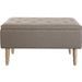 Banquette coffre tissu beige foncé et bois clair Milacru 80 cm - Photo n°2