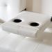 Banquette lit simili cuir blanc 110x200 cm avec coussins Barfly - Photo n°6