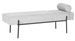 Banquette moderne en tissu et métal noir laqué BARCALO 140 cm - Photo n°1