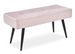 Banquette velours rose et pieds bois massif noir Venyl 90 cm - Photo n°1