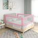 Barrière de sécurité de lit d'enfant Rose 100x25 cm Tissu - Photo n°1