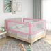 Barrière de sécurité de lit d'enfant Rose 150x25 cm Tissu - Photo n°1