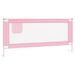 Barrière de sécurité de lit d'enfant Rose 200x25 cm Tissu - Photo n°2