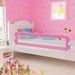 Barrière de sécurité de lit enfant Rose 180x42 cm Polyester - Photo n°1