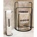 Bathroom Solutions Porte-serviettes debout 49,5x75 cm Métal Noir - Photo n°2