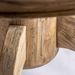 Table à manger ronde à rallonge bois d'orme massif Bukila 125/165 cm - Photo n°5