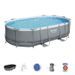 BESTWAY Piscine Hors-sol Power Steel Tubulaire - Ovale - 488 x 305 x 107 cm - Épurateur a Cartouche de 3 028 L/H - Bâche et Échelle - Photo n°1