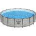 BESTWAY Piscine hors sol Steel Pro Max - Motif pierres grises, 549 x 122 cm, systeme FrameLink - Photo n°1