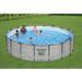 BESTWAY Piscine hors sol Steel Pro Max - Motif pierres grises, 549 x 122 cm, systeme FrameLink - Photo n°3