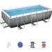 BESTWAY Piscine Hors-sol Tubulaire - Power Steel Ratán - 404x201x100 cm - Épurateur a Cartouche de 2006 L/H Échelle - Photo n°1