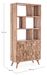Bibliothèque 2 portes 6 niches en bois de sheesham naturel Kany 90 cm - Photo n°4