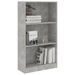 Bibliothèque à 3 niveaux Gris béton 60x24x108 cm - Photo n°1