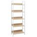 Bibliothèque à 5 niveaux Chêne 60x27,6x158,5 cm - Photo n°1