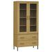 Bibliothèque avec pieds en métal Marron 85x35x172,5cm Bois OSLO - Photo n°1