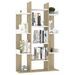 Bibliothèque Blanc et chêne Sonoma 86x25,5x140 cm - Photo n°1