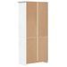 Bibliothèque BODO blanc 80x38x180 cm bois pin massif 5 niveaux - Photo n°5