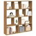 Bibliothèque chêne artisanal 132x29x141,5 cm bois d'ingénierie - Photo n°4