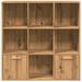 Bibliothèque chêne artisanal 98x29x97,5 cm bois d'ingénierie - Photo n°5