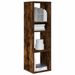 Bibliothèque chêne fumé 34x31x112 cm bois d'ingénierie - Photo n°1