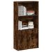 Bibliothèque chêne fumé 60x24x120 cm bois d'ingénierie - Photo n°1