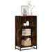 Bibliothèque chêne fumé 60x35x107,5 cm bois d'ingénierie - Photo n°1