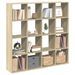 Bibliothèque chêne sonoma 137,5x29x137,5 cm bois d'ingénierie - Photo n°4