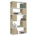 Bibliothèque de séparation Blanc et chêne sonoma 80x24x155 cm - Photo n°1
