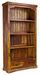 Bibliothèque en bois d'acacia massif finition rustique marron 4 étagères 2 tiroirs Kastela 100 cm - Photo n°2