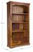 Bibliothèque en bois d'acacia massif finition rustique marron 4 étagères 2 tiroirs Kastela 100 cm - Photo n°4