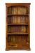 Bibliothèque en bois d'acacia massif finition rustique marron 4 étagères 2 tiroirs Kastela 100 cm - Photo n°1