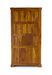 Bibliothèque en bois d'acacia massif finition rustique marron 4 étagères 2 tiroirs Kastela 100 cm - Photo n°5