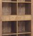 Bibliothèque en bois massif de Mindy naturel 6 tiroirs 8 compartiments Mazari 100 cm - Photo n°2