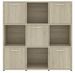 Bibliothèque étagère en bois Lozka 98 cm - 4 niches 5 portes - Photo n°1