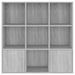 Bibliothèque étagère en bois Valika 98 cm - 7 niches 2 portes - Photo n°1