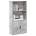 Bibliothèque gris béton 60x24x120 cm bois d'ingénierie - Photo n°1