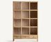 Bibliothèque modulable BRECEY – Style colonial, bois d’orme recyclé brun clair - Photo n°1